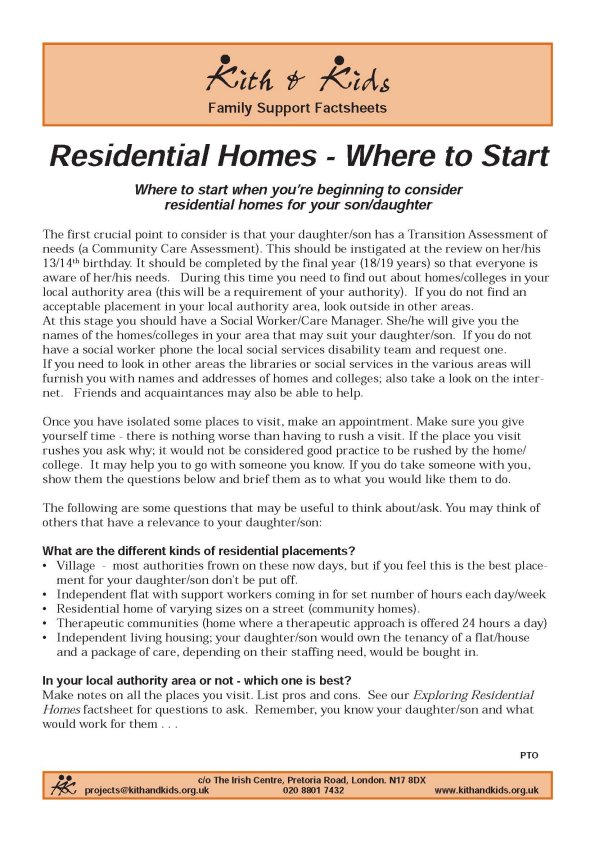 residential homes where to start