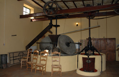 Détail du Moulin à Huile du musée